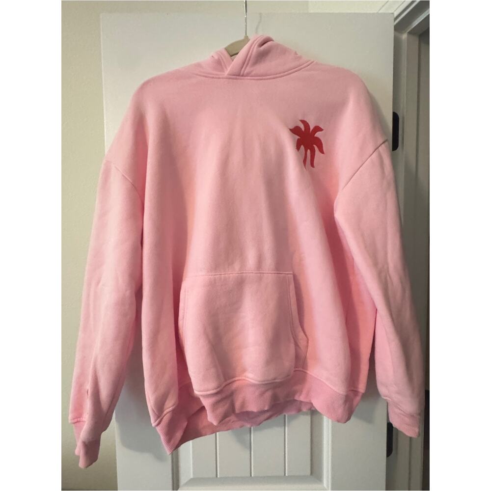 Pink Palm Graphic Hoodie Sweatshirt
